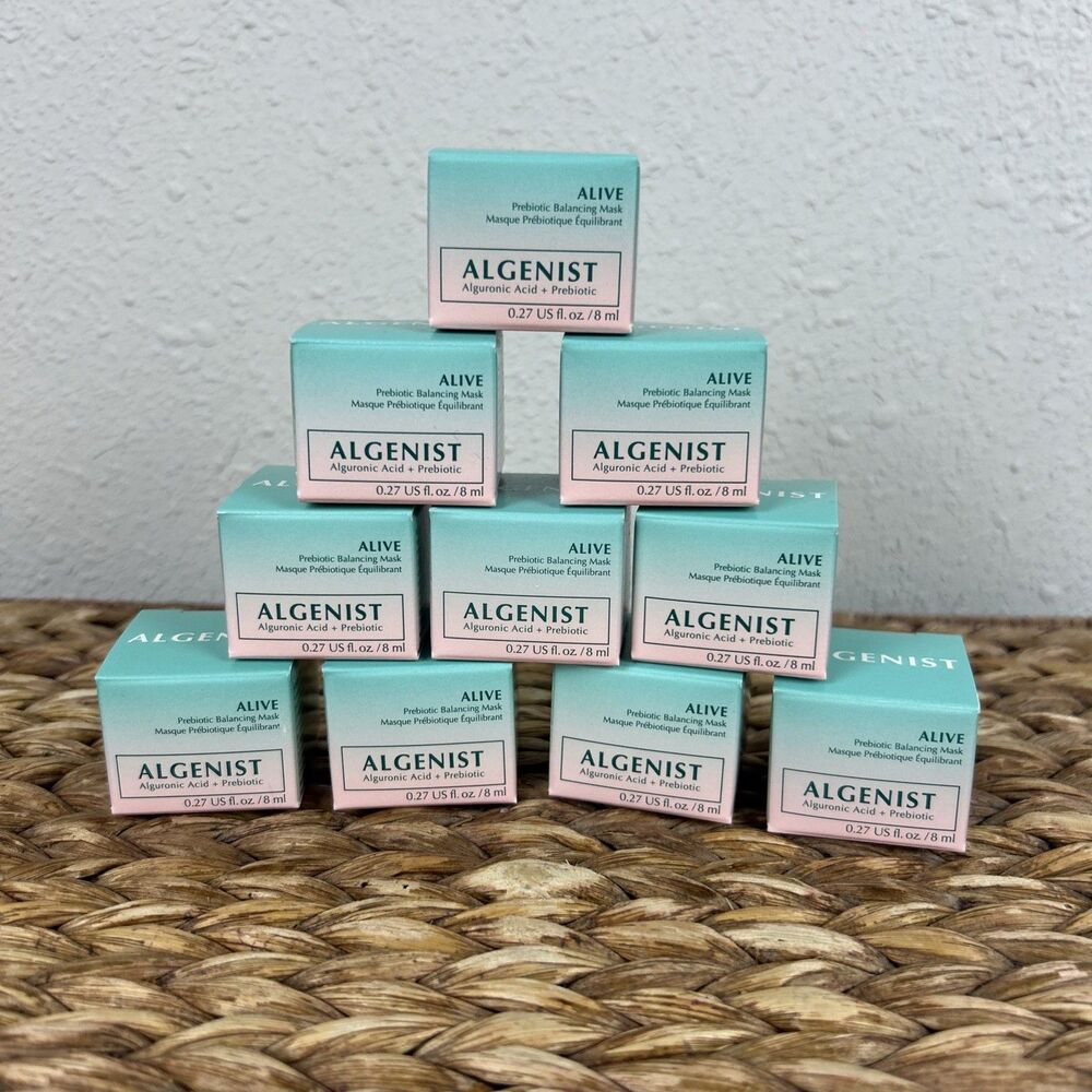 NEW Algenist ALIVE Prebiotic Balancing Mask Travel Size 0.27 fl oz, 10ct, Gifts